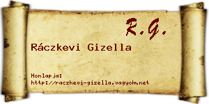 Ráczkevi Gizella névjegykártya